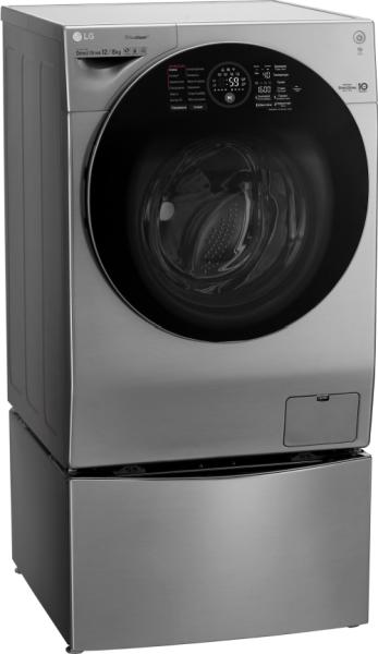 Стиральная машина LG TwinWash FH6G1BCH6N + TW206W серый