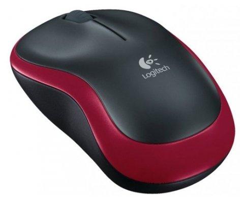 Беспроводная мышь Logitech Wireless Mouse M185 Black-Red USB