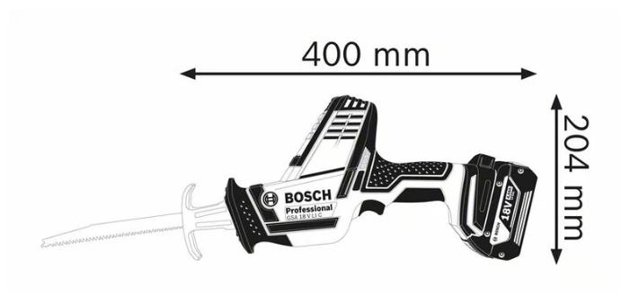 Пила BOSCH GSA 18V-LI 1Х4.0Ач + ЗУ GAL18-V40