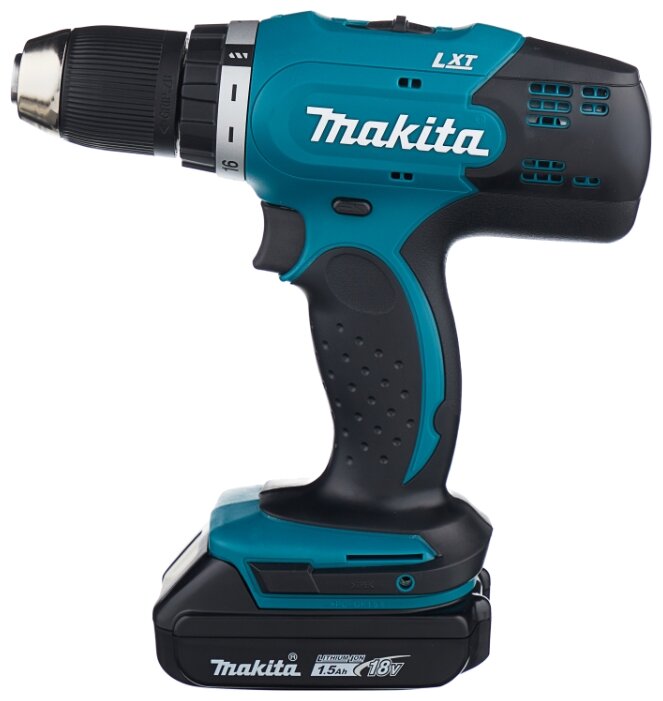 Аккумуляторная дрель-шуруповерт Makita DDF453SYE Li-Ion 1.5 А·ч 18 В х2 кейс 42 Н·м