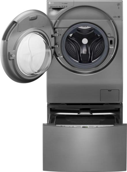 Стиральная машина LG TwinWash FH6G1BCH6N + TW206W серый
