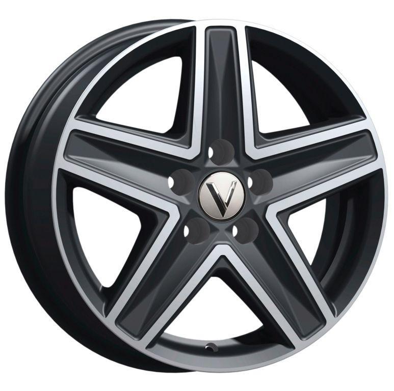 Диск Вектор B237 5x160 R16x6.5 CB65,1 ET55 23710AB Алмаз черный(Ford Transit, Tourneo)