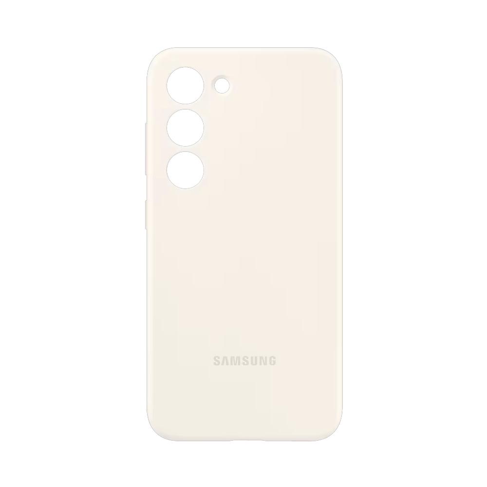 Чехол для телефона Samsung S23 Silicone Cover cotton, EF-PS911TUEGRU, кремовый