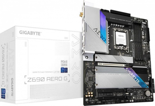 Материнская плата Gigabyte Z690 AERO G, Z690, 1700, 4xDIMM DDR5, 3xPCI-E x16, M.2, 6xSATA, LAN, WIFI6AX, Thunderbolt, HDMI,BOX