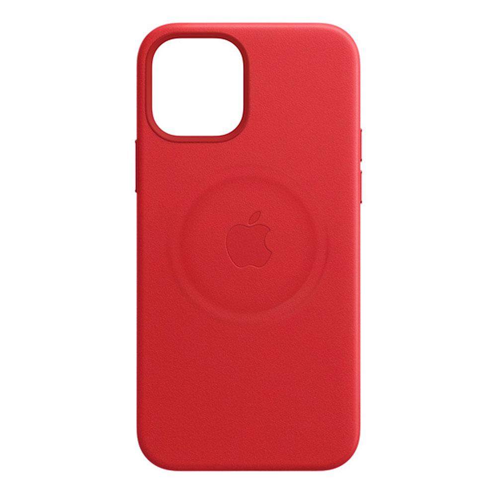 Чехол для телефона Apple iPhone 12/12Pro Leather Case with MagSafe -(MHKD3ZM/A), (PRODUCT) красный
