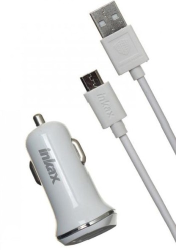Автомобильное зарядное устройство Inkax CD-13 micro-USB, белое