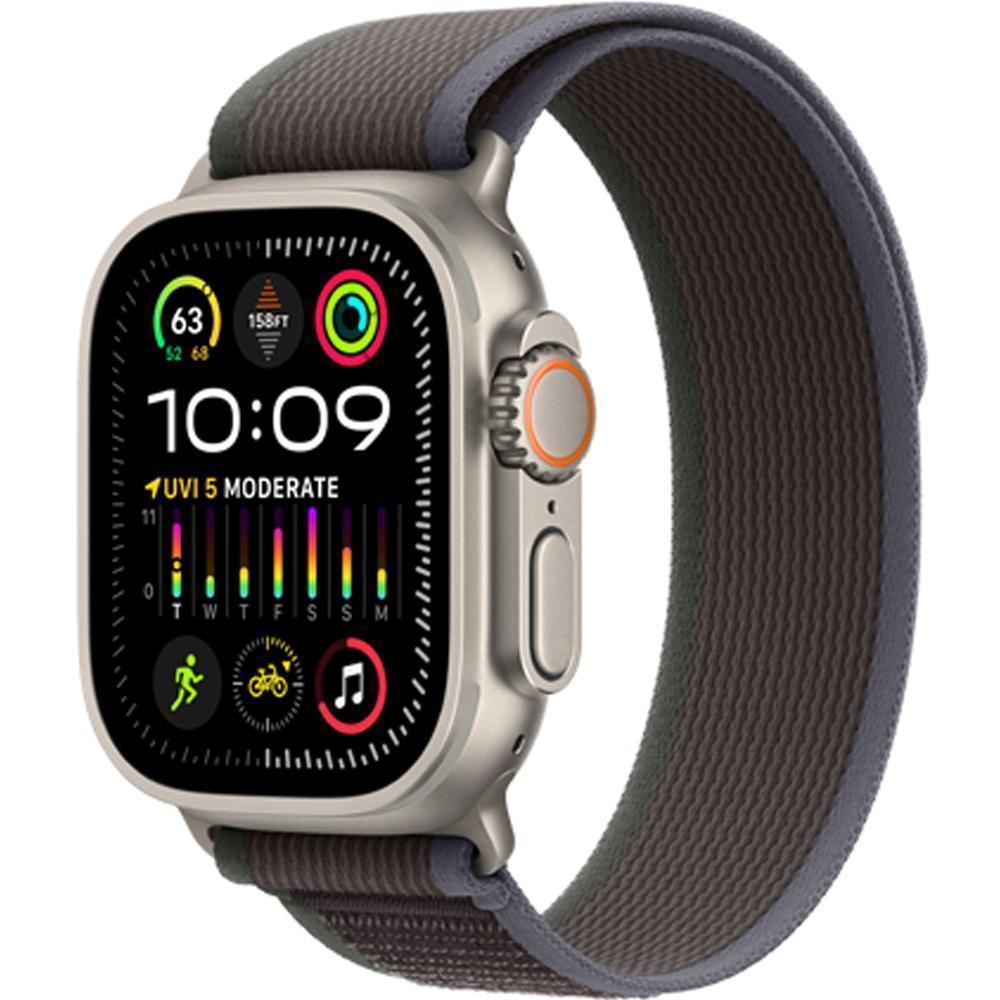 Смарт часы Apple Watch Ultra 2 GPS + Cellular, 49mm Titanium Case with Blue/Black Trail Loop - M/L (MRF63GK/A)