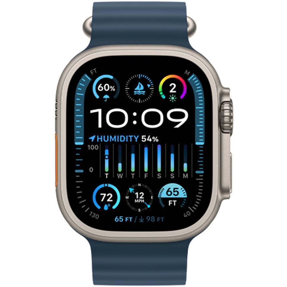 Смарт часы Apple Watch Ultra 2 GPS + Cellular, 49mm Titanium Case with Blue Ocean Band (MREG3GK/A)
