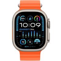 Смарт часы Apple Watch Ultra 2 GPS + Cellular, 49mm Titanium Case with Orange Ocean, оранжевые Band (MREH3GK/A)