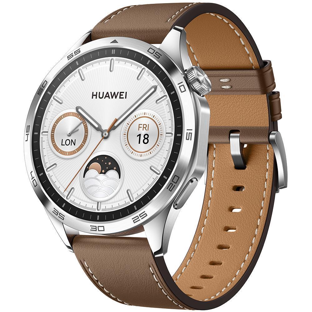 Смарт-часы Huawei Watch GT 4 46mm Brown Leather Strap PNX-B19