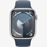 Смарт часы Apple Watch Series 9 GPS 45mm Silver Aluminium Case with Storm Blue Sport Band - S/M (MR9D3QR/A)