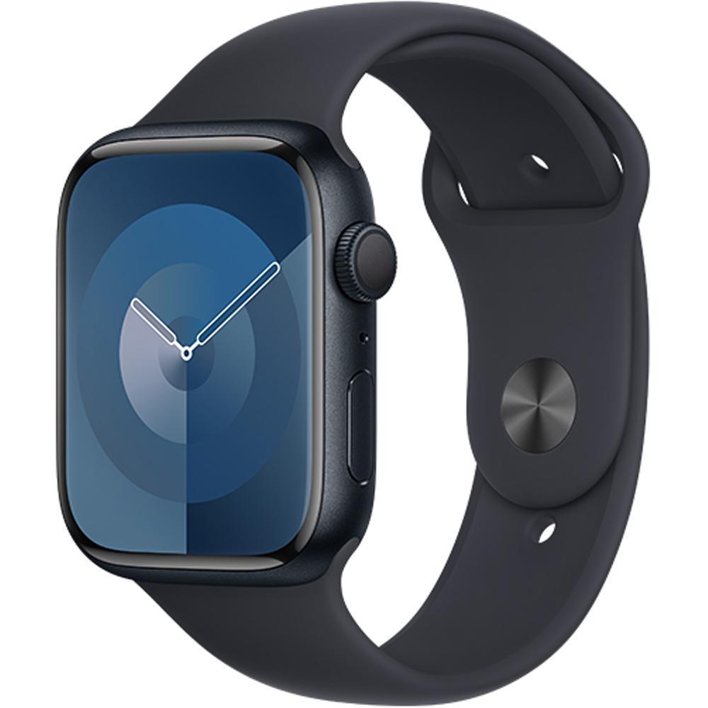 Смарт часы Apple Watch Series 9 GPS 45mm Midnight Aluminium Case with Midnight Sport Band - S/M (MR993QR/A)
