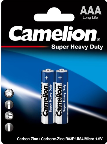 Батарейка Camelion Super Heavy Duty ААА R03P-BP2B 2 шт