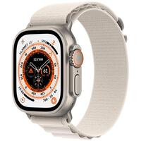 Смарт часы Apple Watch Ultra GPS + Cellular, 49mm Titanium Case with Starlight Alpine Loop - Medium (MQFR3GK/A)