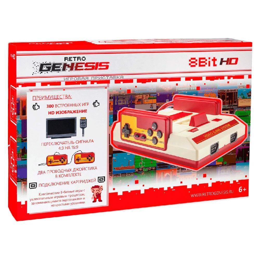 Игровая приставка Retro Genesis 8 Bit HD Wireless + 300 игр, 2 беспроводных джойстика