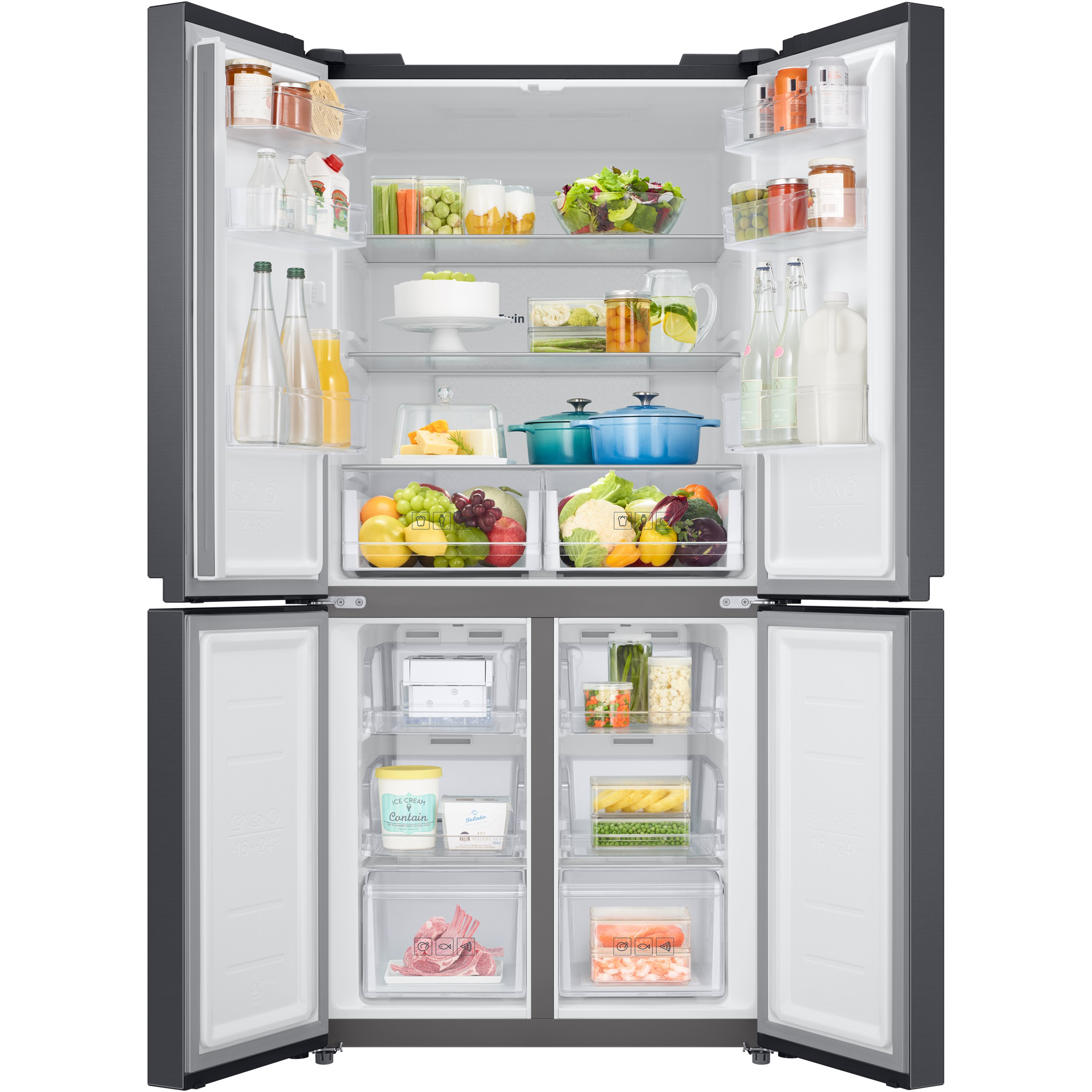Холодильник Samsung RF48A4000B4, черный