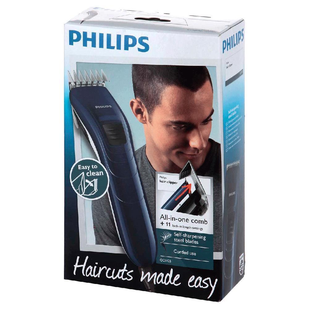 Машинка для стрижки волос Philips QC5125, синяя