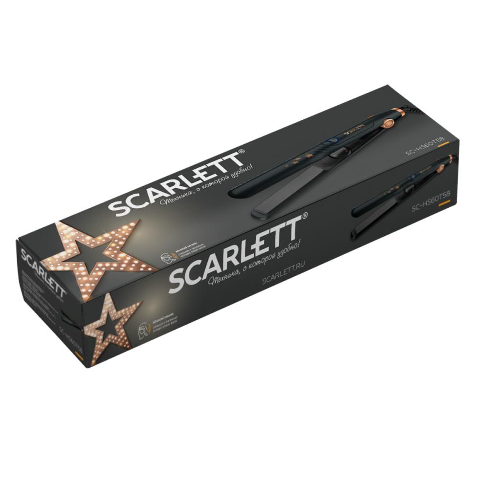 Щипцы для выпрямления волос Scarlett SC-HS60T58, черные