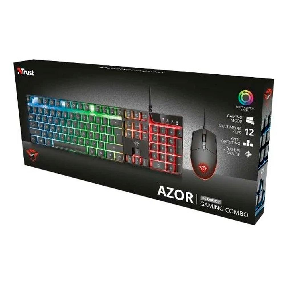 Клавиатура Trust GXT 838 Azor + мышь, черные