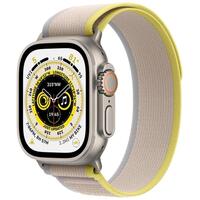 Смарт часы Apple Watch Ultra GPS + Cellular, 49mm Titanium Case with Yellow/Beige Trail Loop - S/M (MNHK3RB/A)