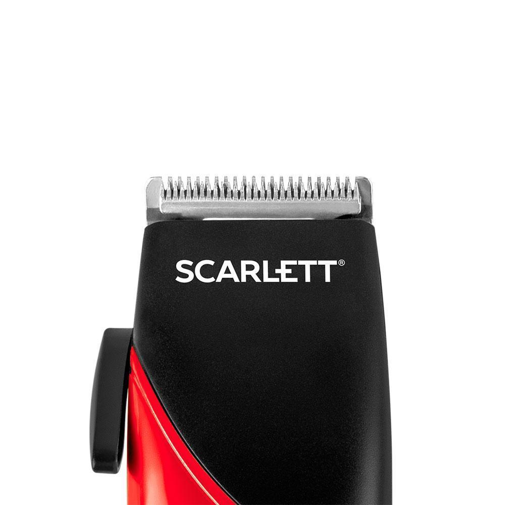 Машинка для стрижки волос Scarlett SC-HC63C24, черно-красная