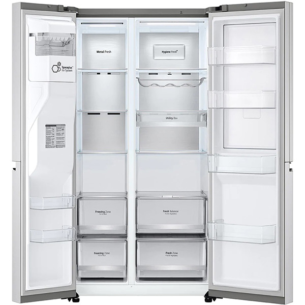 Холодильник LG GC J257CAEC, нержавеющая сталь