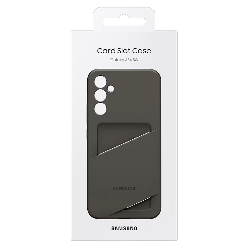 Купить Чехол для телефона Samsung Card Slot Cover A34 EF-OA346TBEGRU,  черный в Астане - Oma.kz