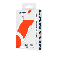 Кабель для телефона Canyon CNS-USBC12W Type C to Type C 2 м White