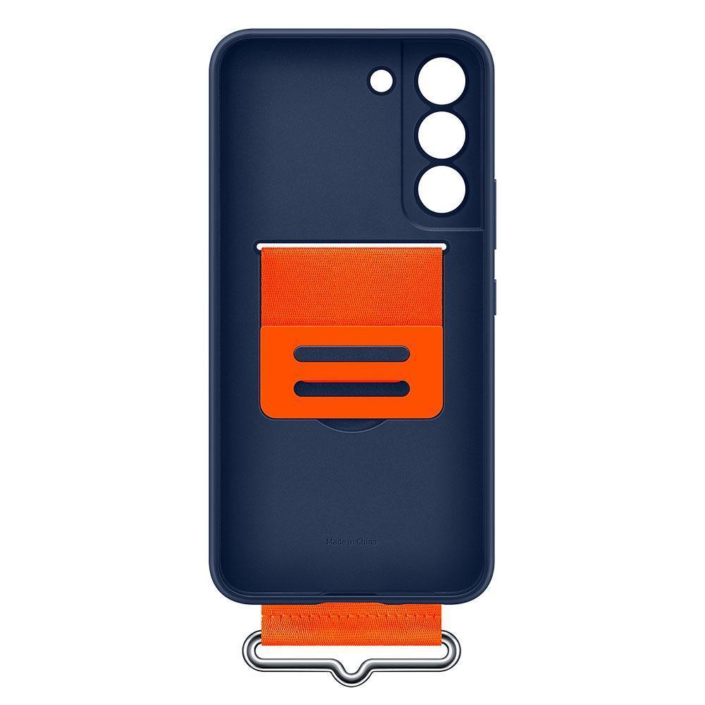 Купить Чехол для телефона Samsung Galaxy S22 Silicone with Strap Cover  EF-GS901TNEGRU navy в Астане - Oma.kz