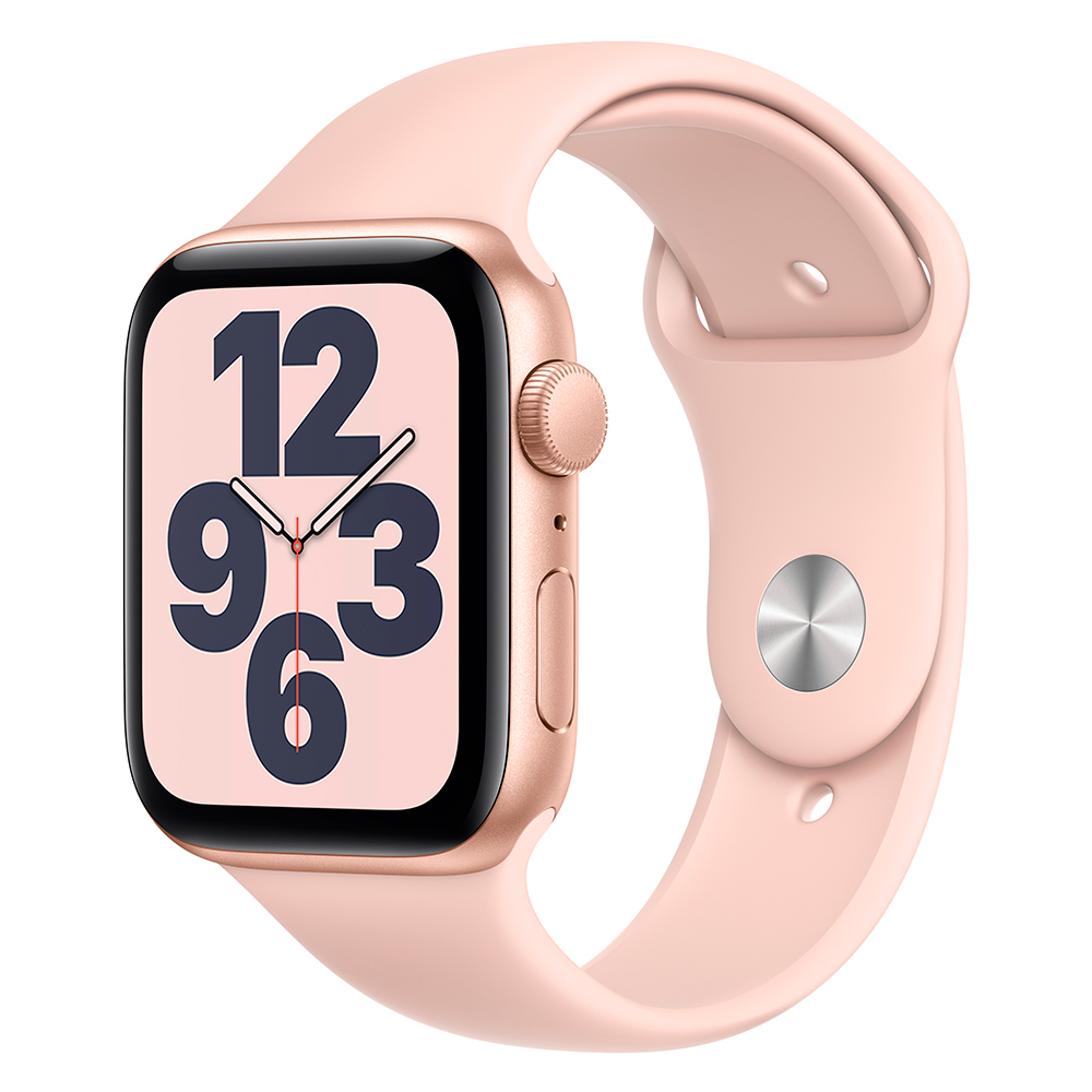 Смарт часы Apple Watch SE, 44mm Gold Aluminium Case with Pink Sand Sport Band (MYDR2GK/A)