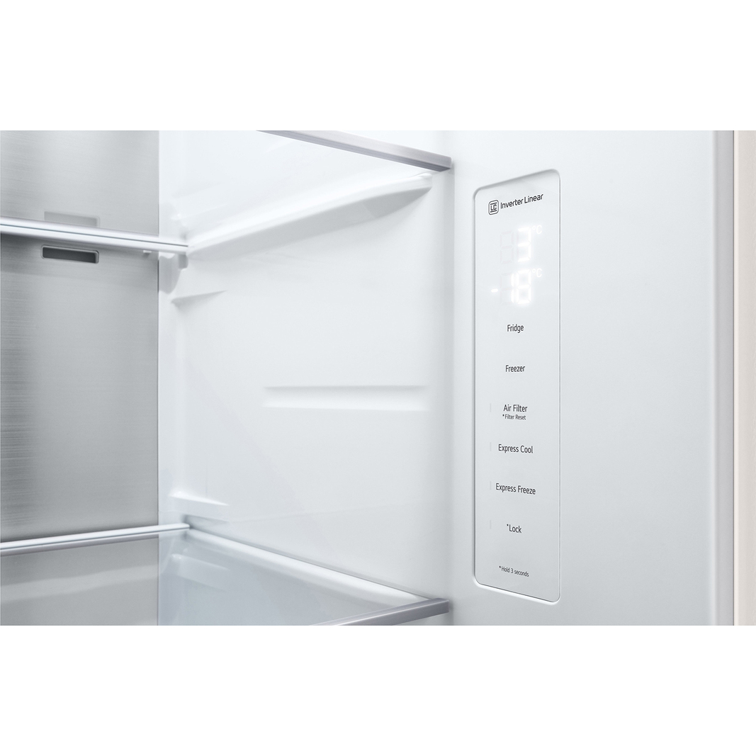 Холодильник LG GC B 257 SEZV, бежевый