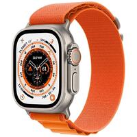 Смарт часы Apple Watch Ultra GPS + Cellular, 49mm Titanium Case with Orange Alpine Loop - Large (MQFM3GK/A)