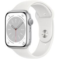 Смарт часы Apple Watch Series 8 GPS 45mm Silver Aluminium Case with White Sport Band - Regular (MP6N3GK/A)