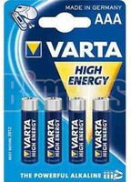 Батарейки Varta High Energy LR03 AAA, 4 шт
