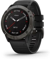 Смарт-часы Garmin Fenix 6X Sapphire DLC Gray with Black Band