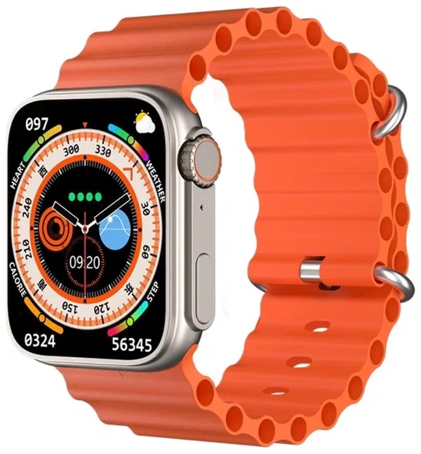 Смарт часы T800 Ultra оранжевые
