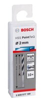 Сверло по металлу Bosch PointTeQ 2 мм 2608577188, 10 шт.