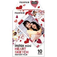 Пленка для моментальных снимков Fujifilm Instax Mini Heart Sketch, 10шт