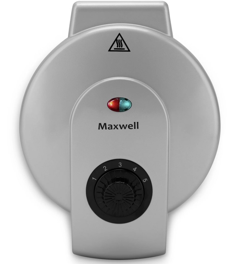 Вафельница Maxwell MW-1571 серебристая