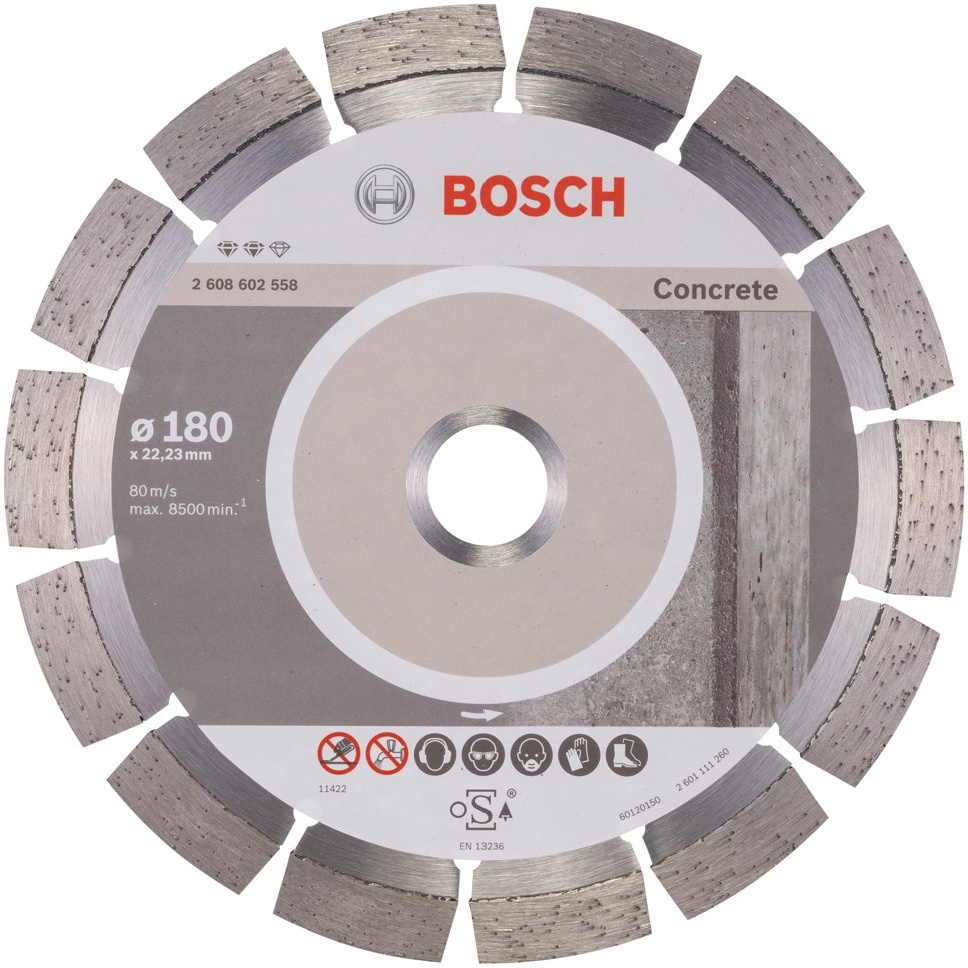 Диск отрезной Bosch Expert for Concrete, 2608602558, 180x22.23