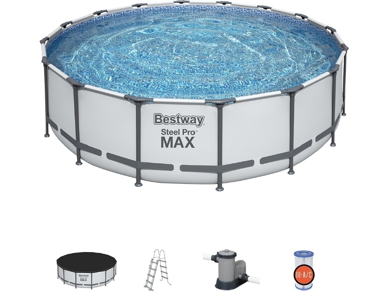 Бассейн Bestway Steel Pro Max 5612Z 2IN1 + детский бассейн