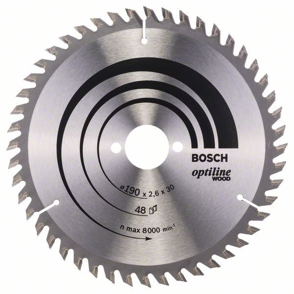Пильный диск Bosch 2608640617 Optiline Wood, 190x30x1,6 мм