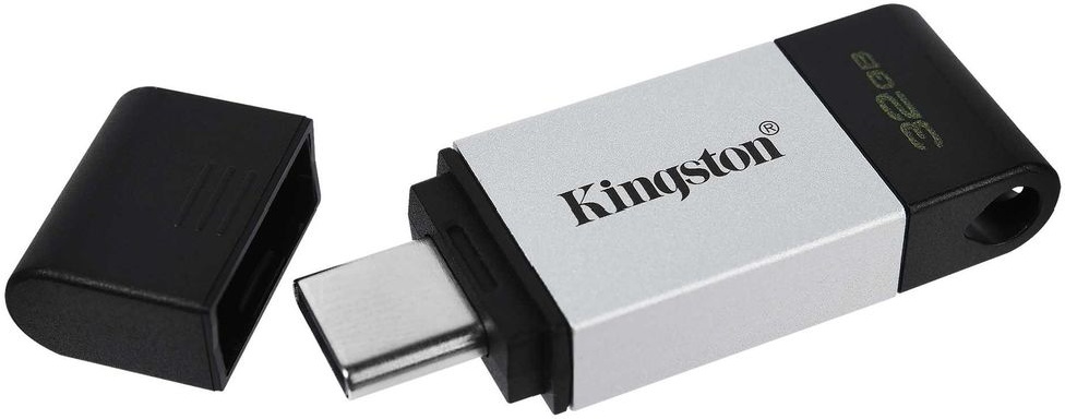 USB Flash карта Kingston DT80/32GB 32GB черная-белая