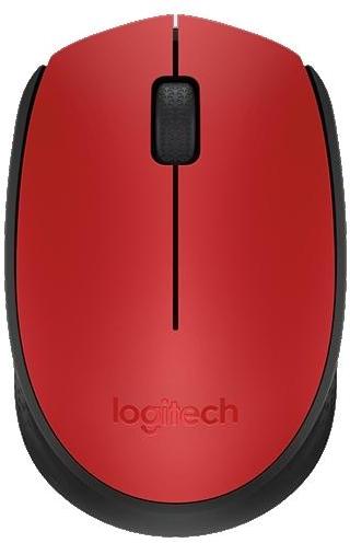 Мышь Logitech M171 Wireless Mouse красный-черный USB