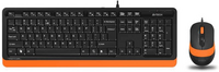 Клавиатура A4Tech Fstyler F1010 оранжевая + мышь
