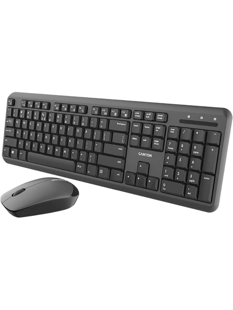 Клавиатура Canyon CNS-HSETW02 черная + мышь