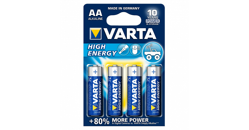 Батарейки VARTA High Energy Mignon 1.5V-LR6 AA, 4 шт