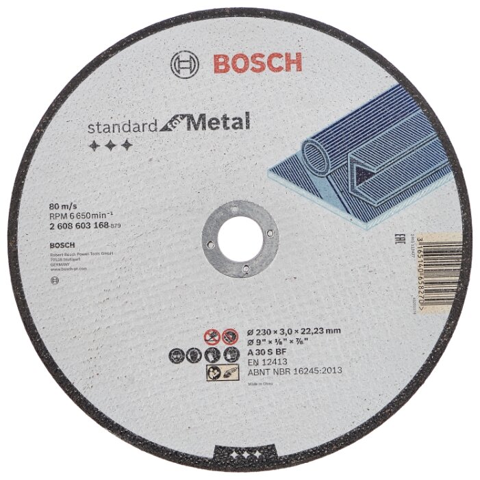 Отрезной диск Bosch 2608603168, 230 x 22,23 x 3,0 mm
