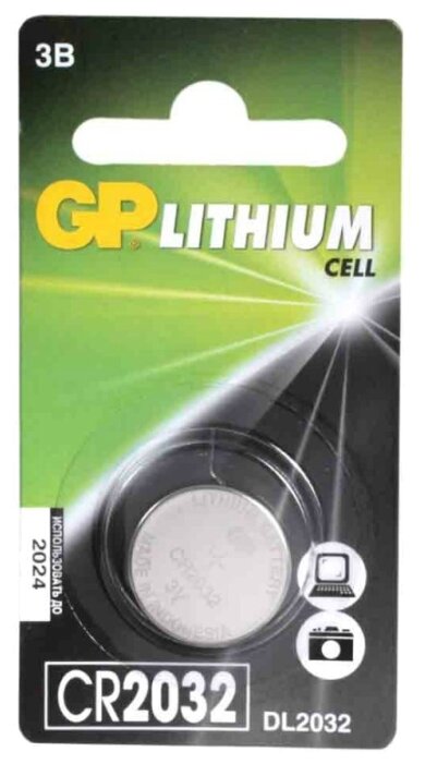 Батарейка GP Lithium Cell CR2032, 1 шт.