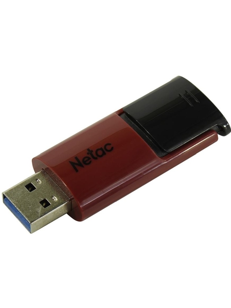 USB Flash карта Netac U182, 64GB, черная-красная
